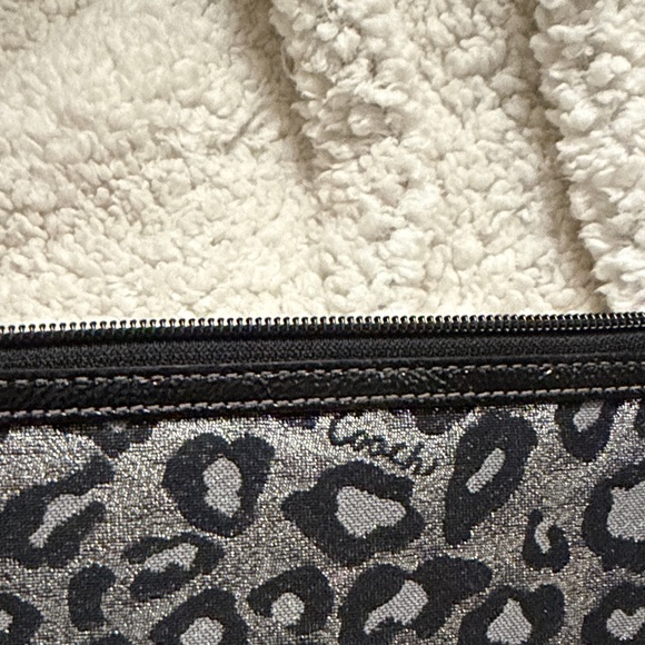 Coach Black and Silver Animal Print Clutch/tablet bag padded - Picture 12 of 16
